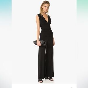 Norma Kamali Black Sleeveless wide leg jumpsuit